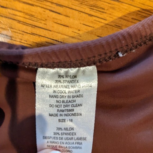 Women's Two Piece Swimsuit Multicolored Size 16 - Picture 4 of 4